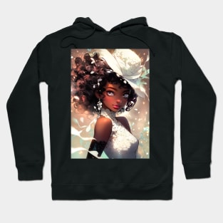 Beautiful Anime Afro Black Girl Princess Hoodie